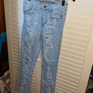 VIP Jeans Destroyed skinny jeans 3/4